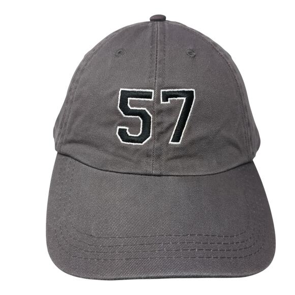 57 Slideback Baseball Cap Gray One Size Adjustatble Embroidered Cap America - Picture 1 of 9